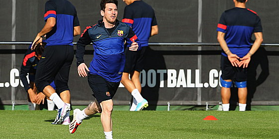 Messi se va recuperando para jugar contra el Bayern